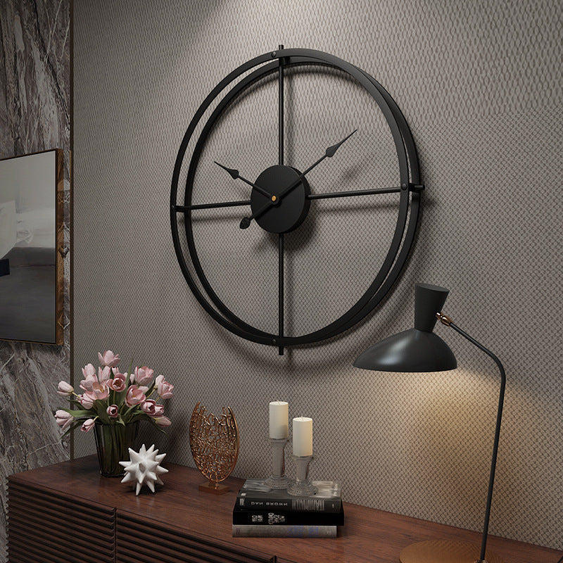 Simple Wrought Iron Wall Clock