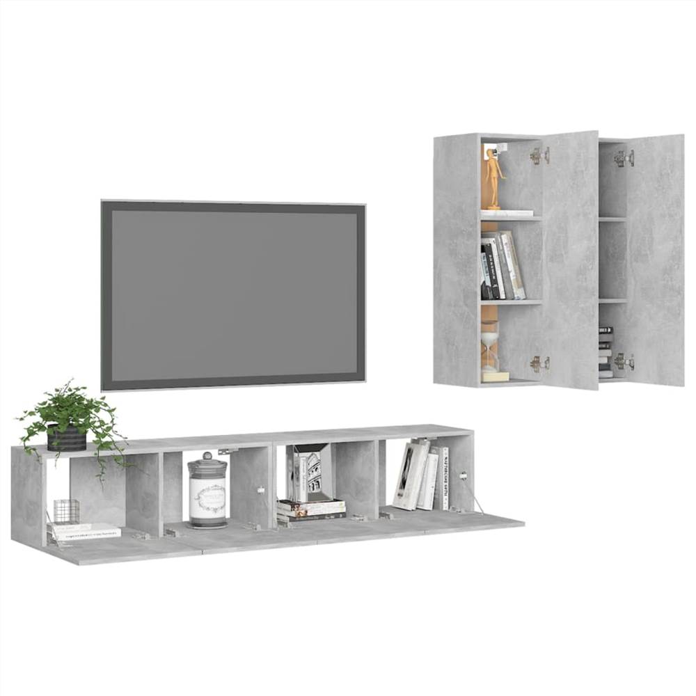 TV Cabinet 4 Piece Set