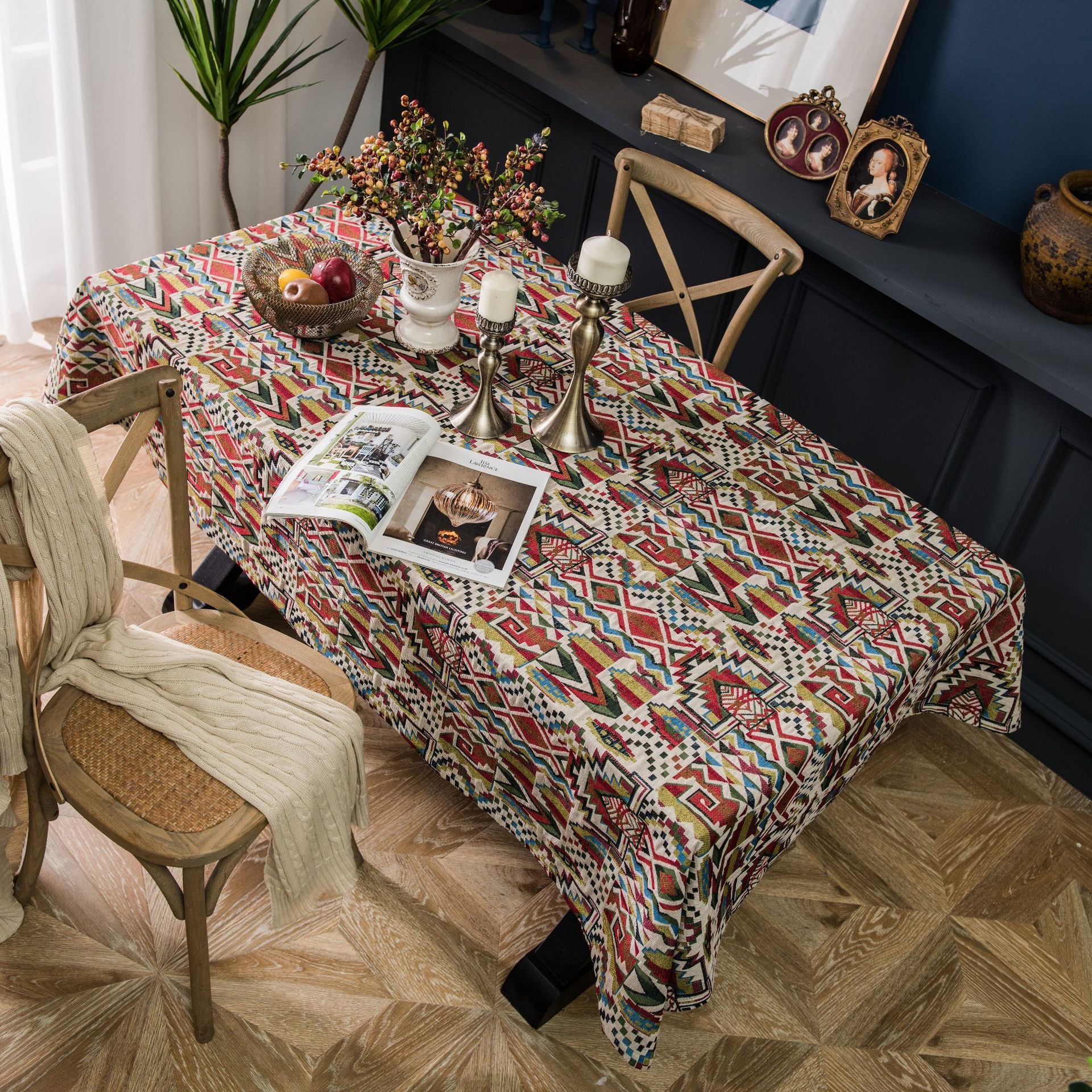 Colourful Jacquard Tablecloth