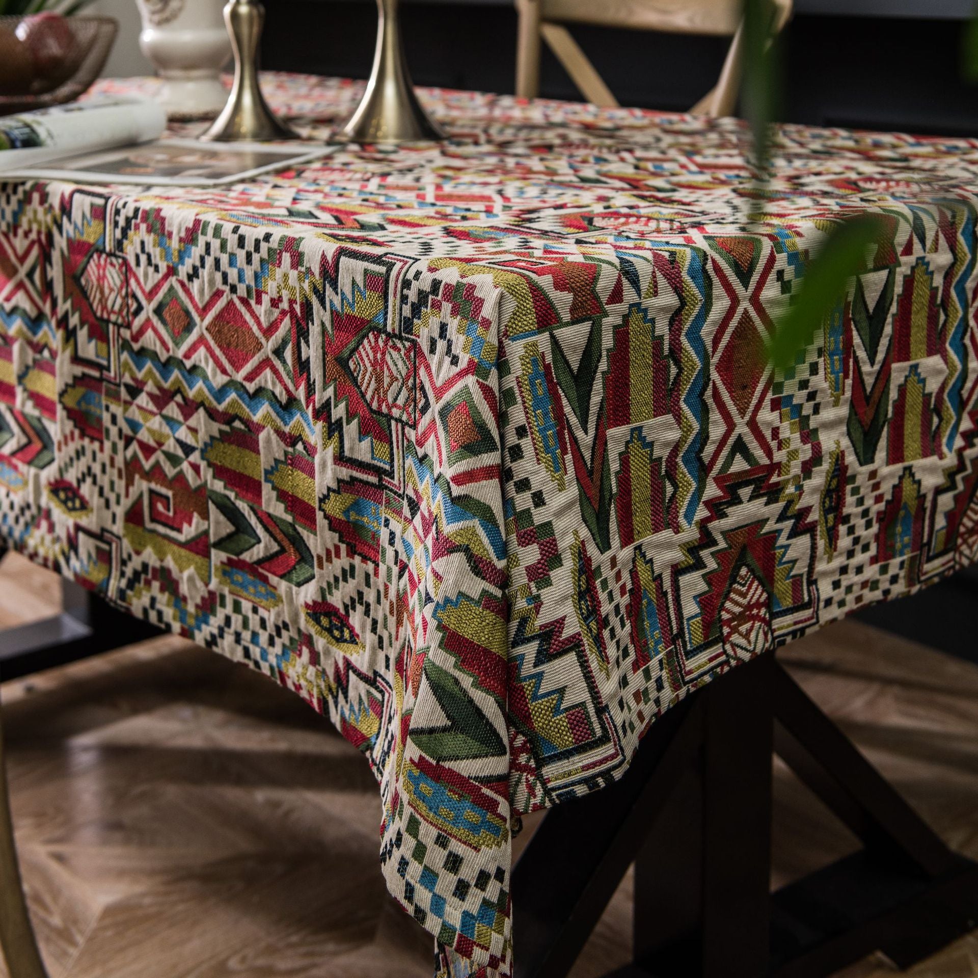 Colourful Jacquard Tablecloth