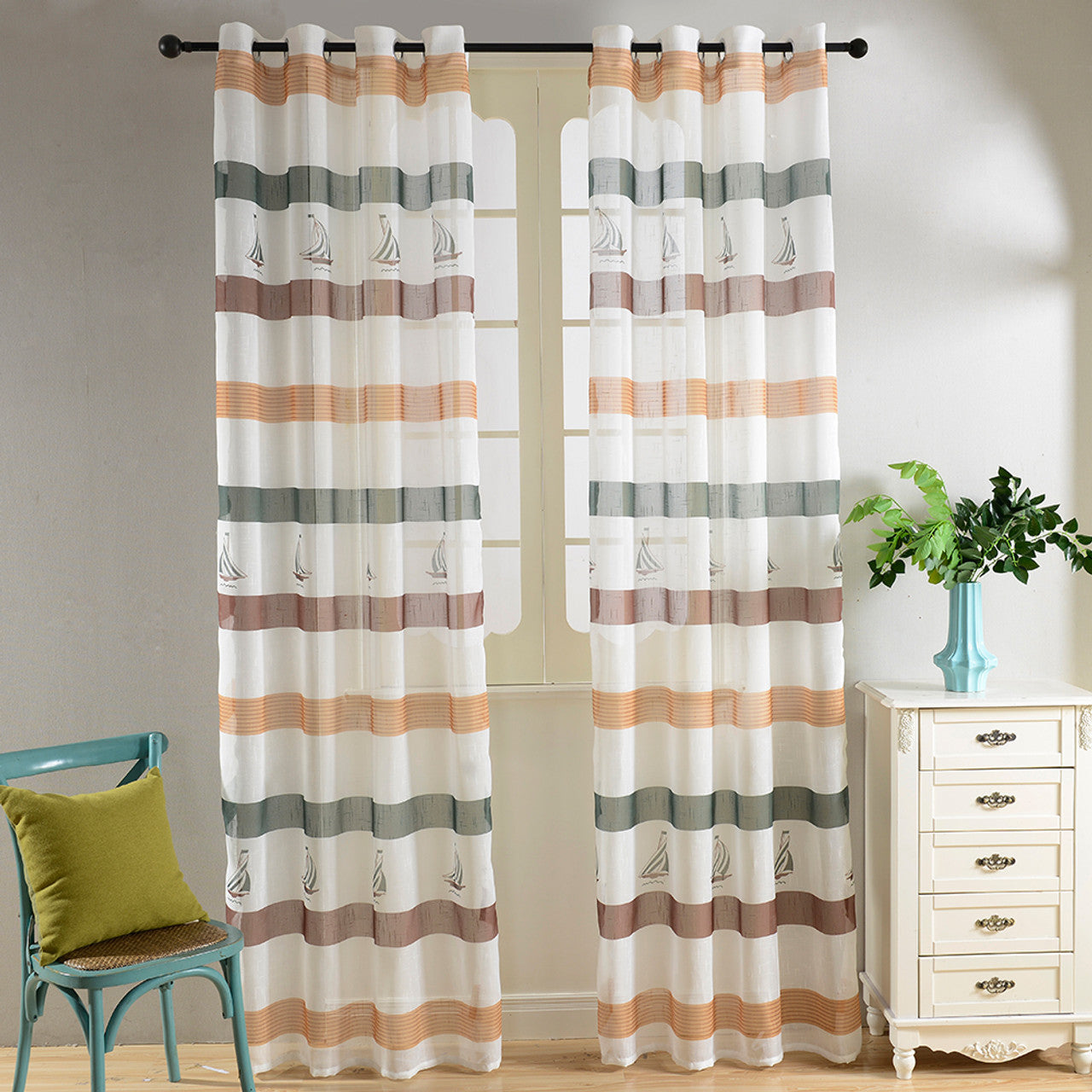 Sheer Curtain Panels - Bermuda by Dolce Mela