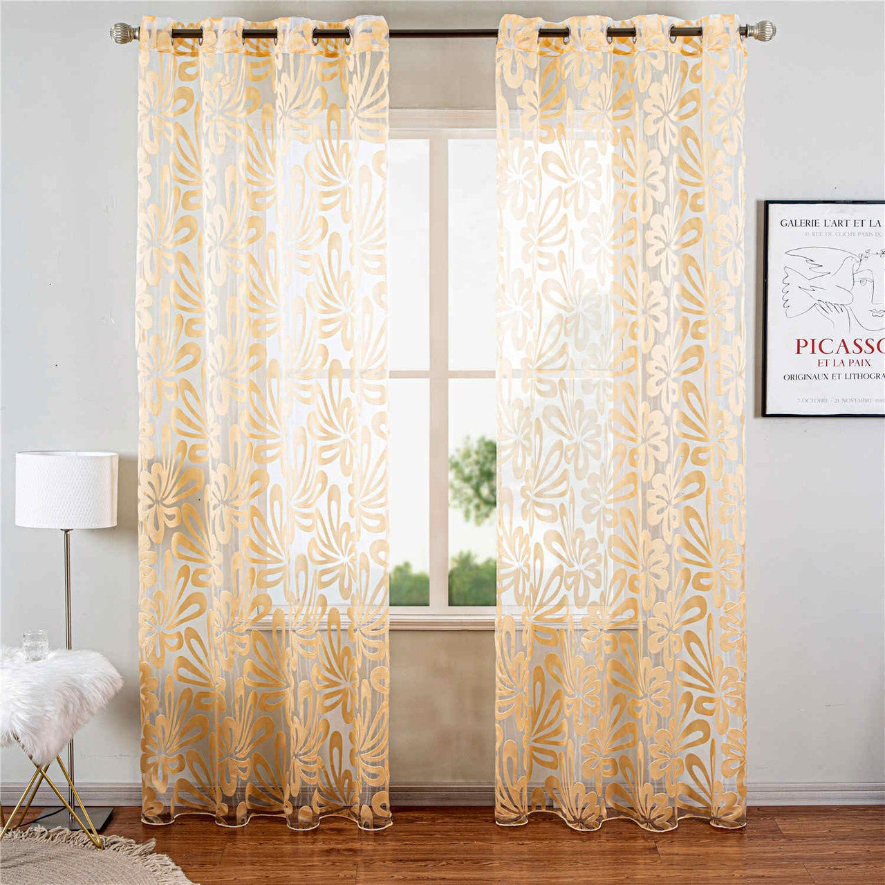 Brussels Sheer Curtain Panel by Dolce Mela