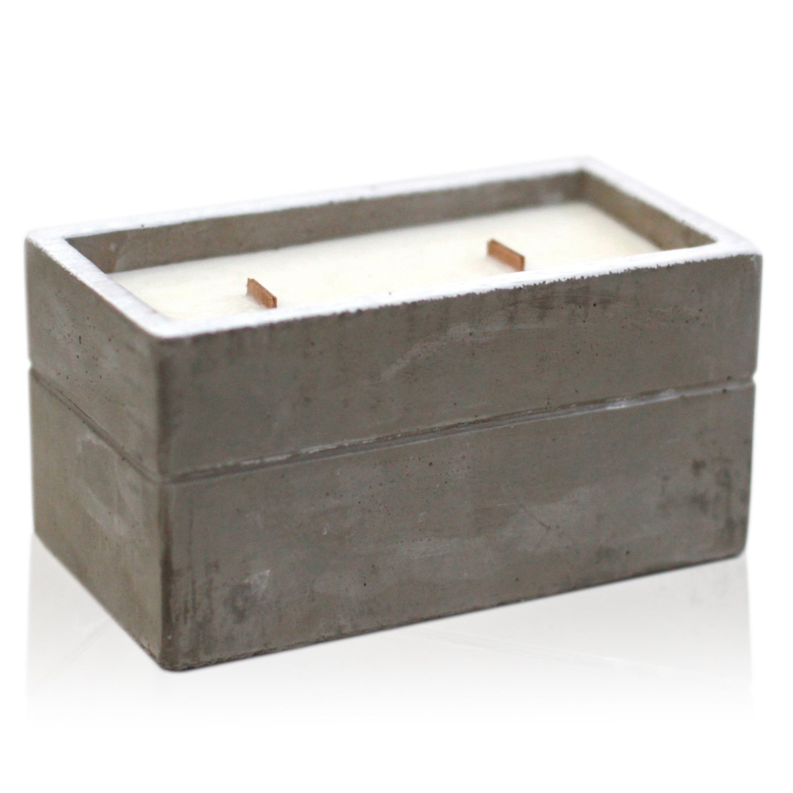 Concrete Wooden Wick Candles - Large Box