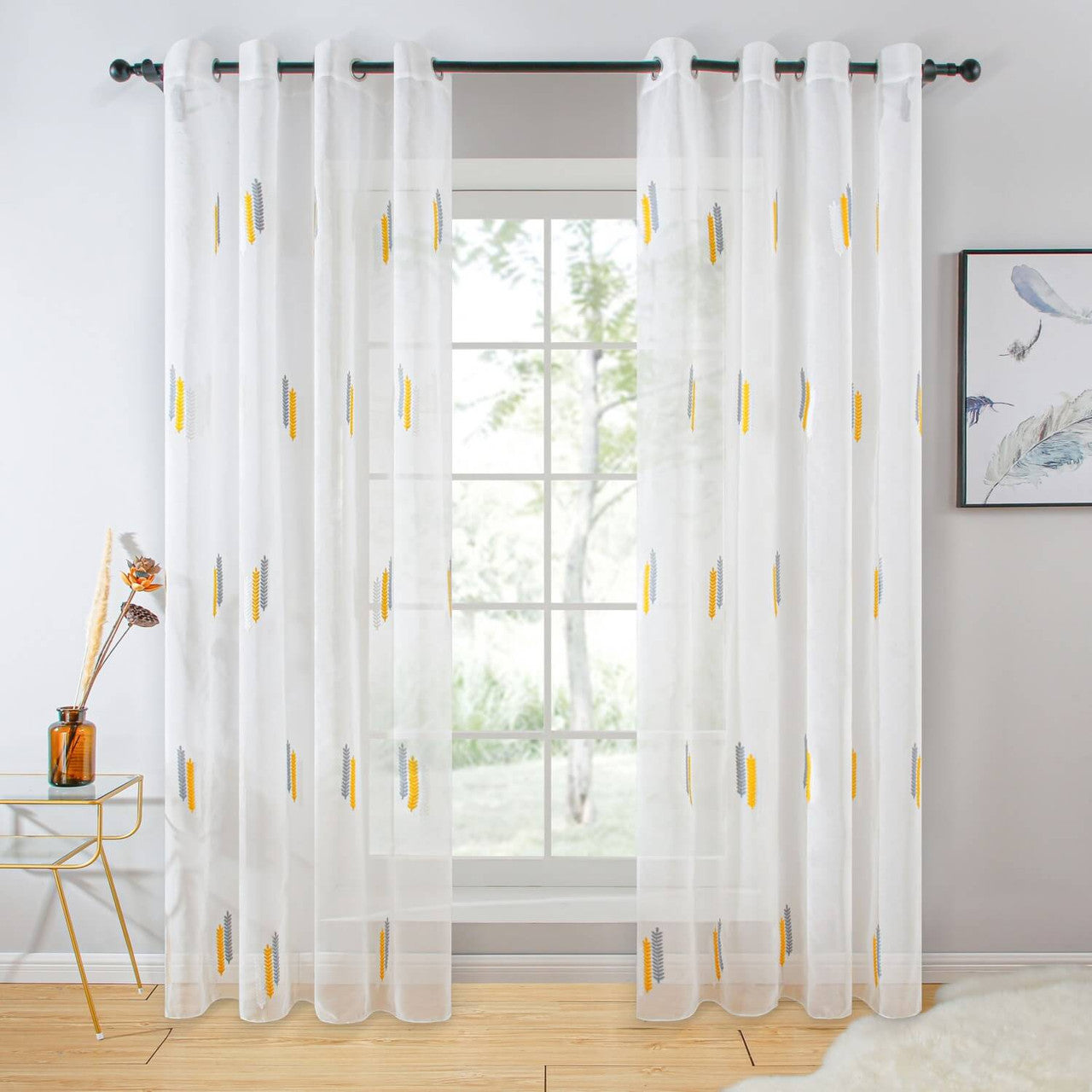 Cologne - White Sheer Curtain Panel by Dolce Mela