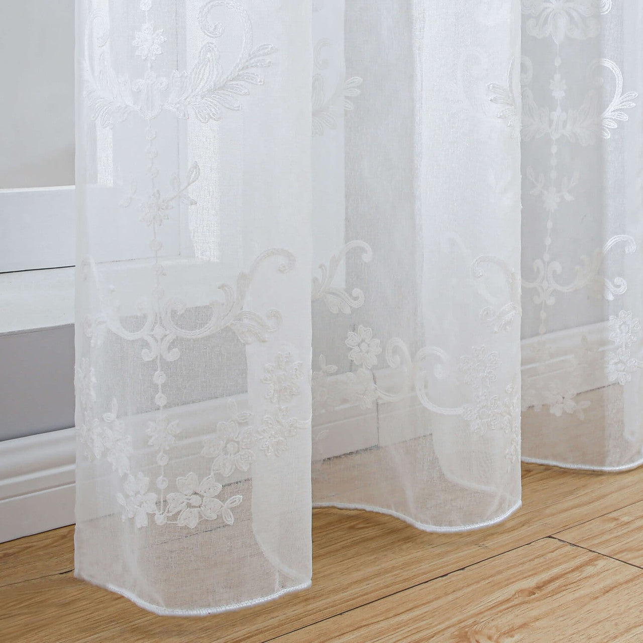 Idra - White Sheer Curtain Panels by Dolce Mela