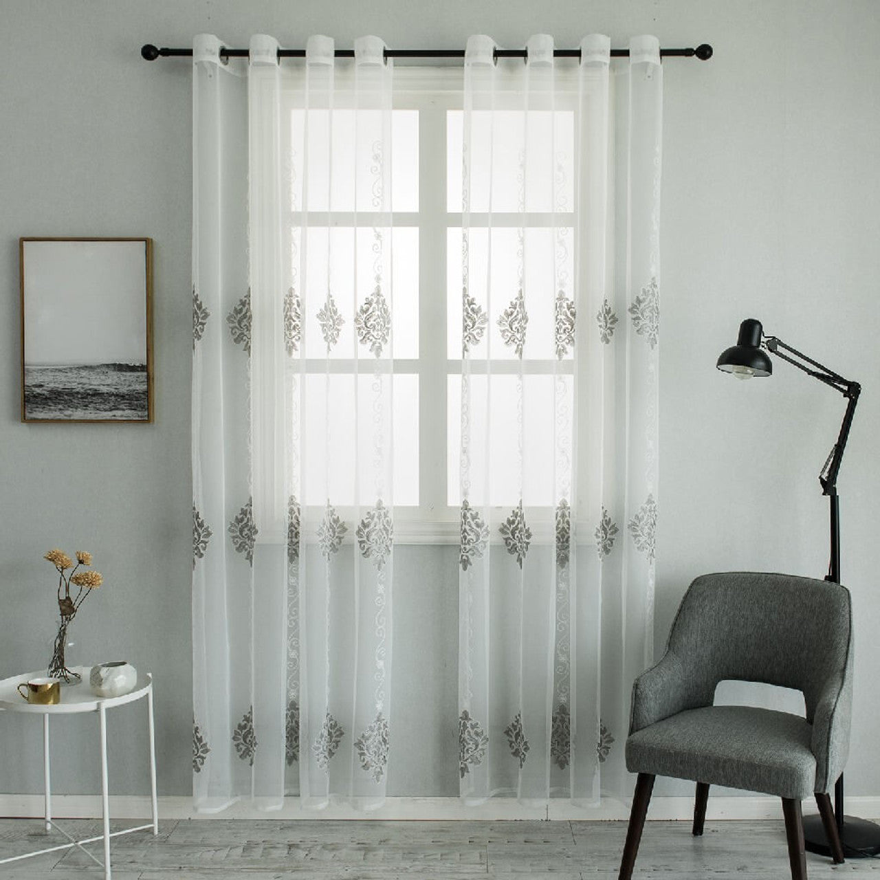 Nexus - White Sheer Curtain Panels by Dolce-Mela
