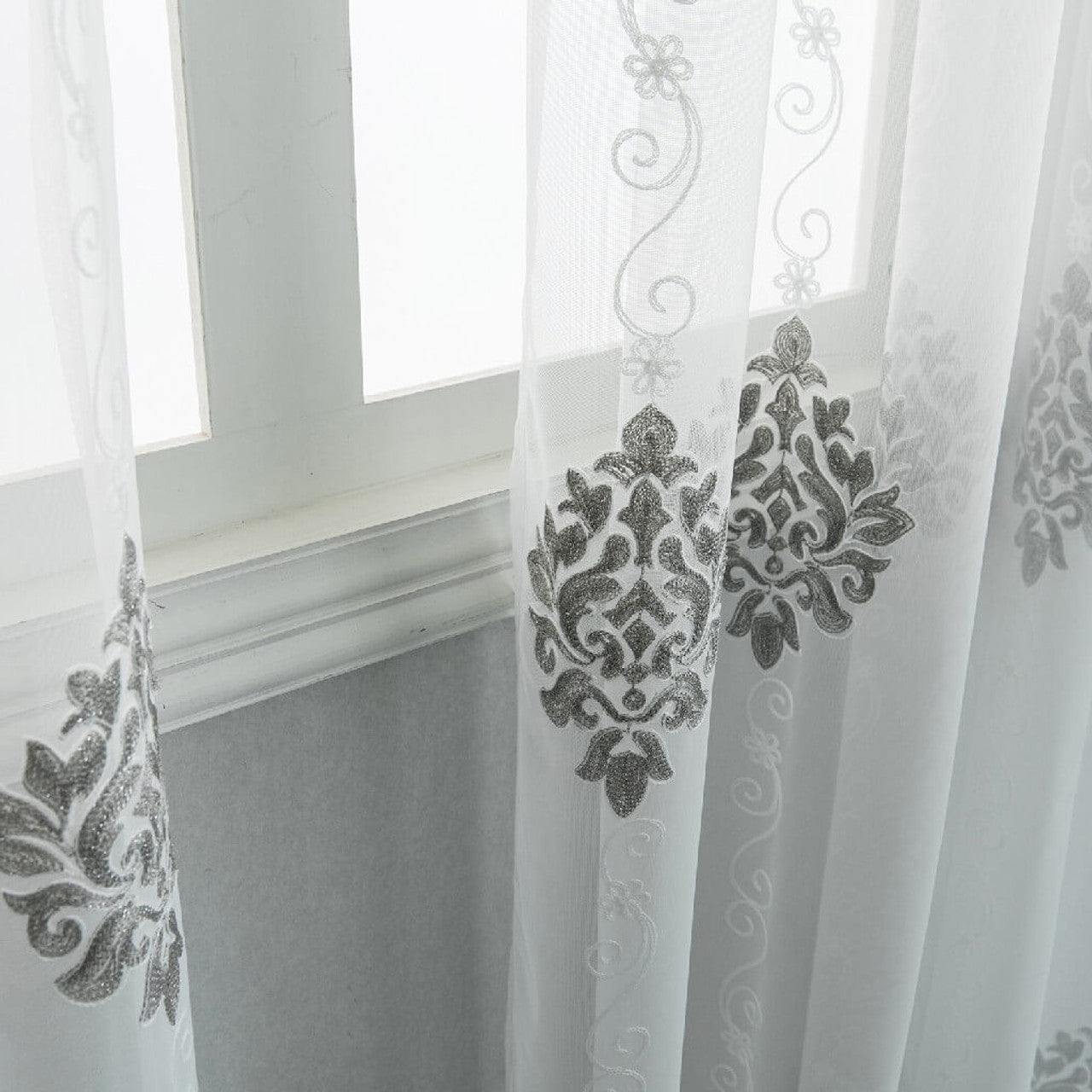 Nexus - White Sheer Curtain Panels by Dolce-Mela