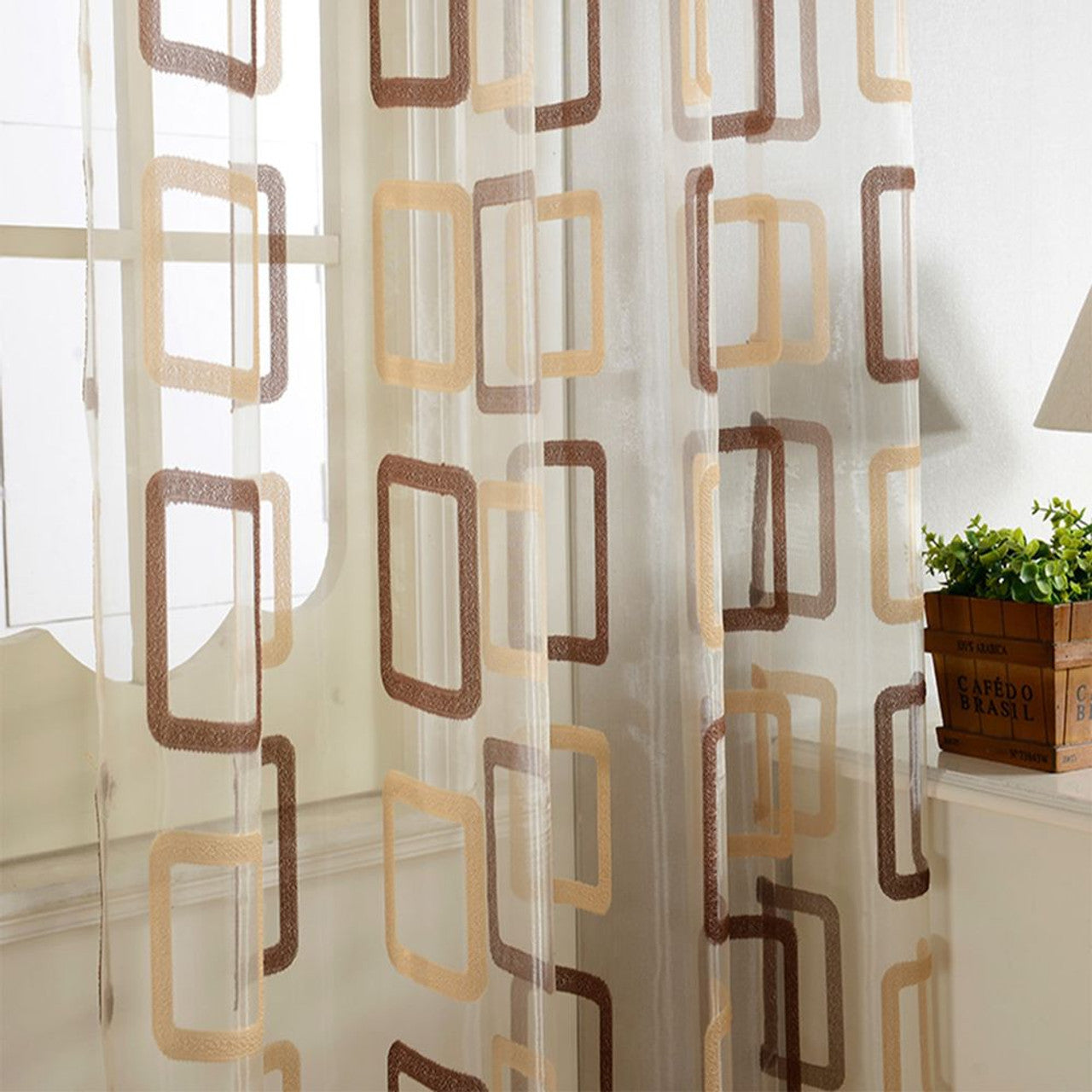 Modern Sheer Curtain Panels - Nice by Dolce Mela