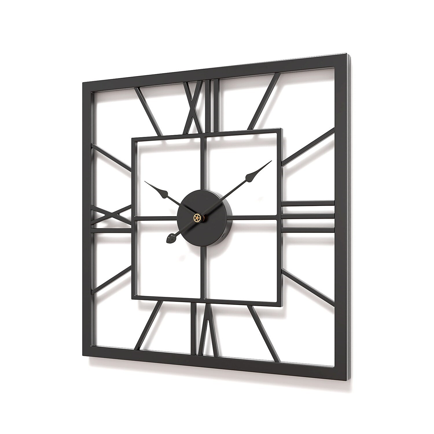 Metallic Square Classic Clock